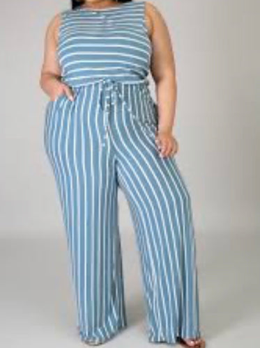 Stripped Out Jumpsuit