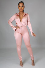 Load image into Gallery viewer, Satin Bodysuit Pants Set