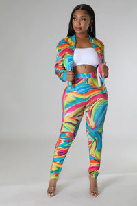 Swirl In Colors Pants Set