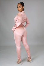 Load image into Gallery viewer, Satin Bodysuit Pants Set